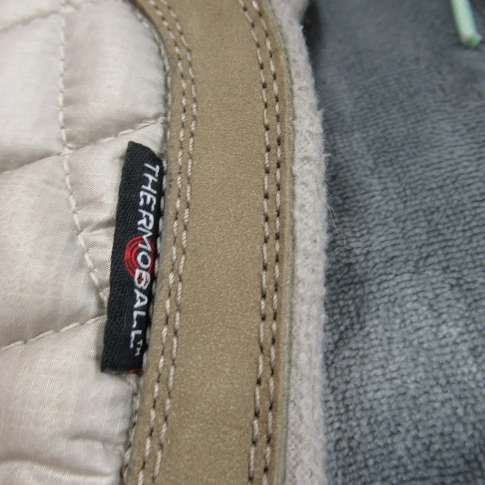 North Face Snow Boots Women 9 Brown Thermoball Utility Lace‎ Up Quilted Winter